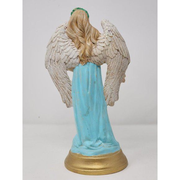 Beautiful Hand Painted Ceramic Angel With Fresh Vegetables And Flowers‎ - Picture 4 of 10